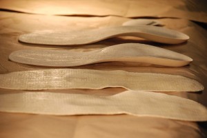 Zurichtung vorgefertigter Einlagenrohlinge